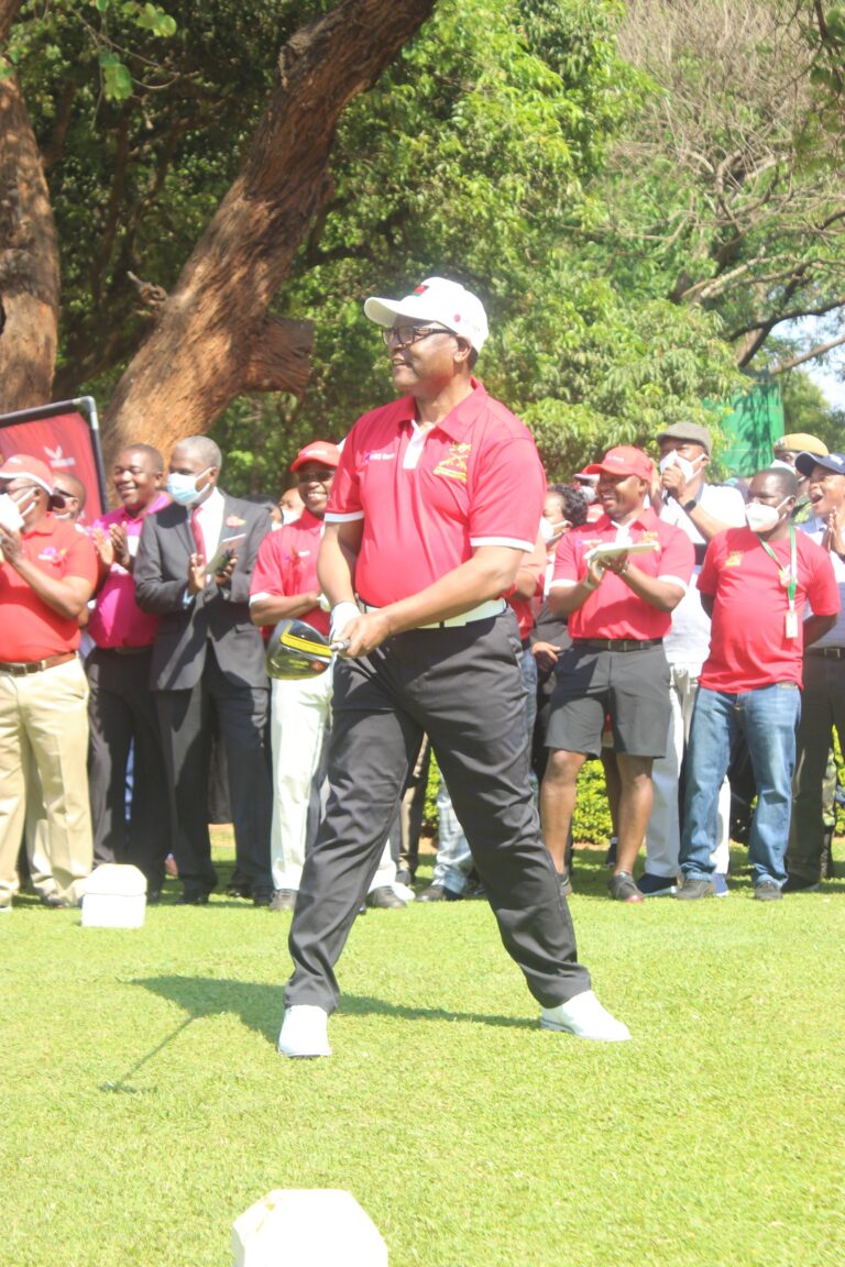 Lazarus Chakwera Tees Off At Military Golf Tourney