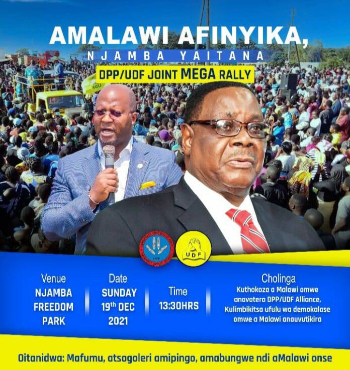 All Roads Lead to Njamba for DPP-UDF ‘Amalawi Afinyika’ Rally - Malawi ...