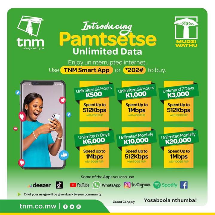  ALWAYS WITH YOU! : TNM Rolls Out ‘Pamtsetse’ Data Bundles