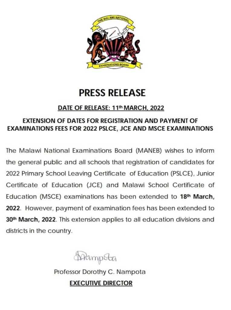 Maneb Extends Registration Period for 2022 Exams Due to Public Outcry