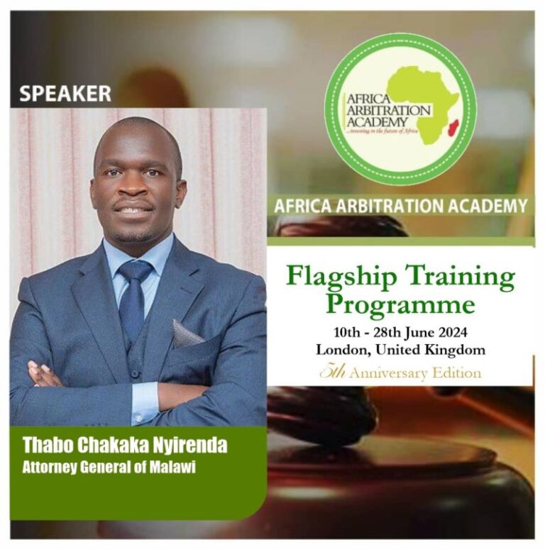 Malawi’s AG Thabo Chakaka selected to speak at Africa Arbitration Academy Gala in UK